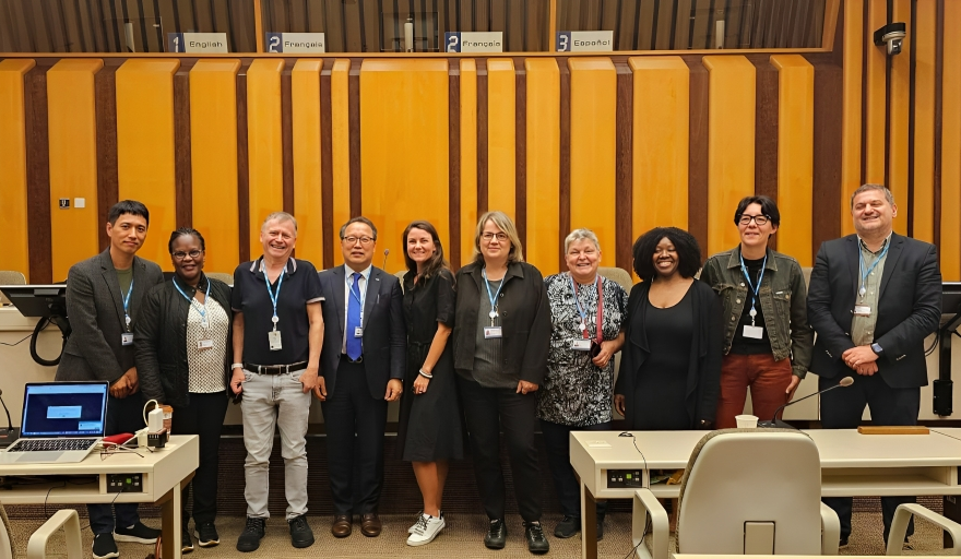 Members of the ITU looking at the camera