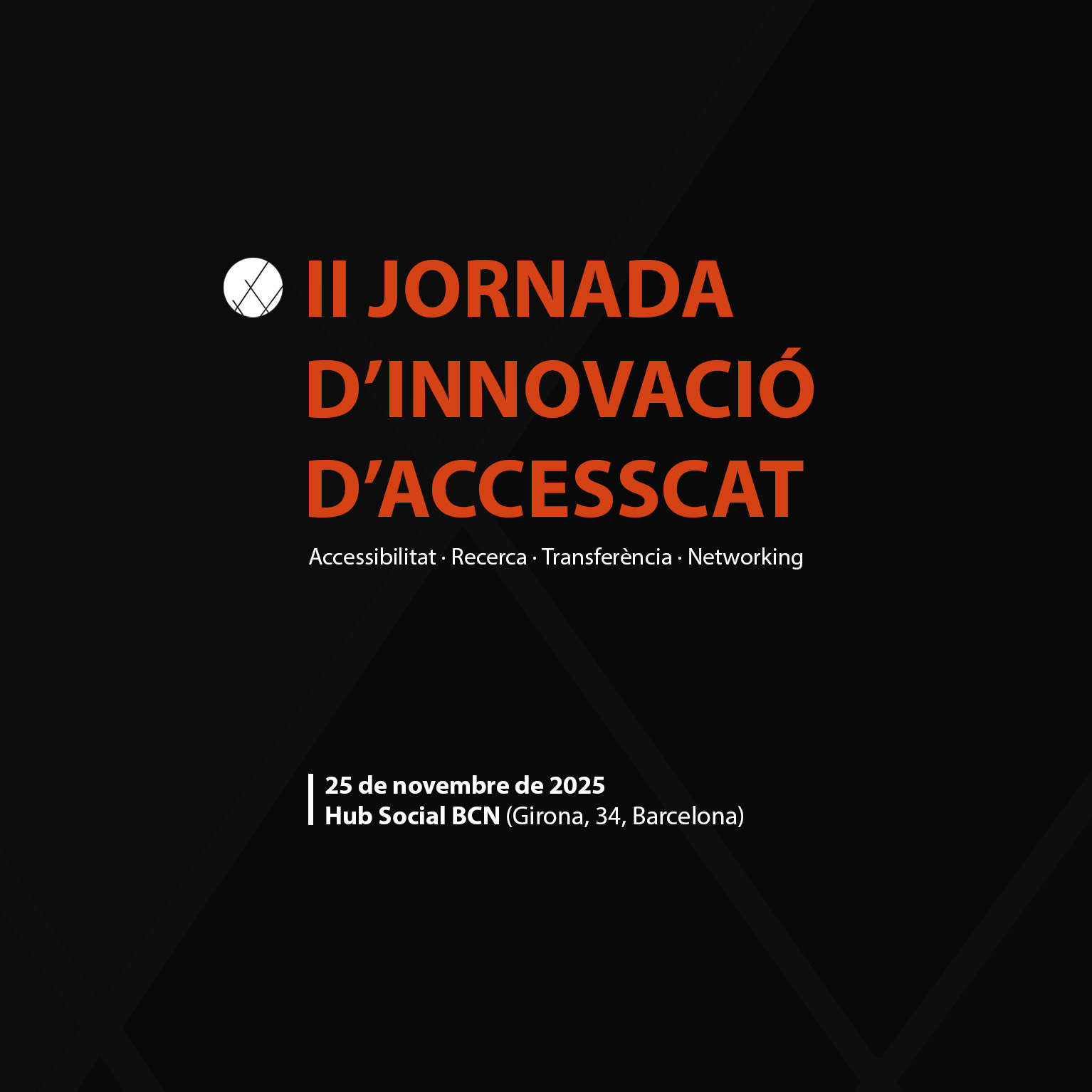 Poster for the 2nd AccessCat Innovation Day, November 25