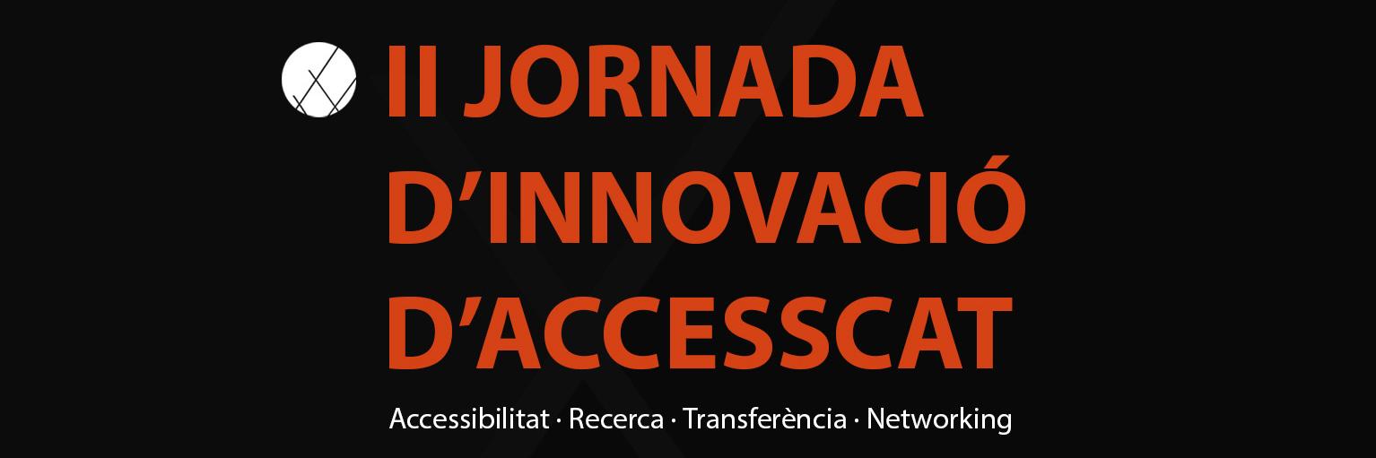 Cartel de la II Jornada de Innovación de AccessCat del 25 de noviembre
