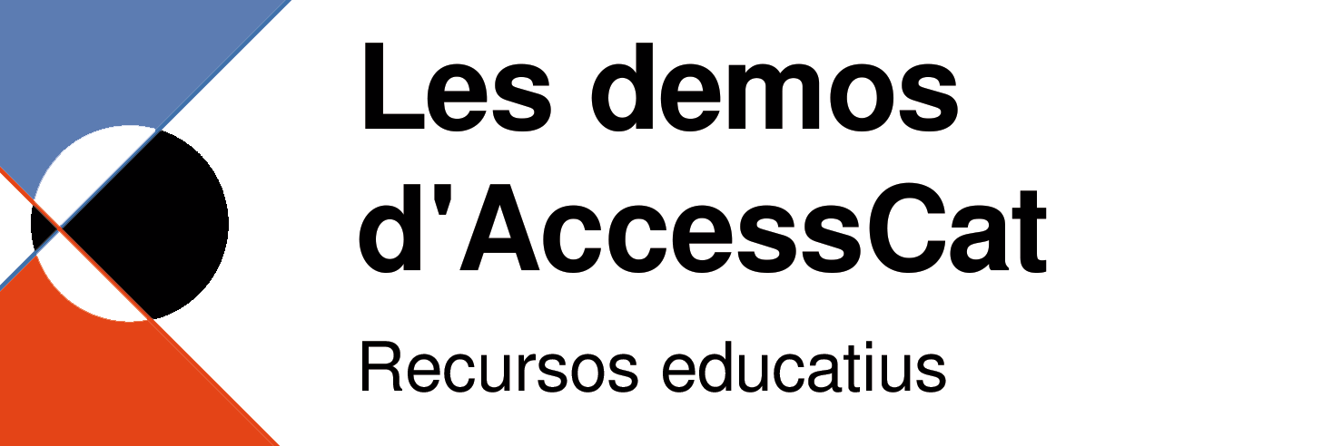 Cartel de la jornada "Las demos de AccessCat: Recursos educativos"